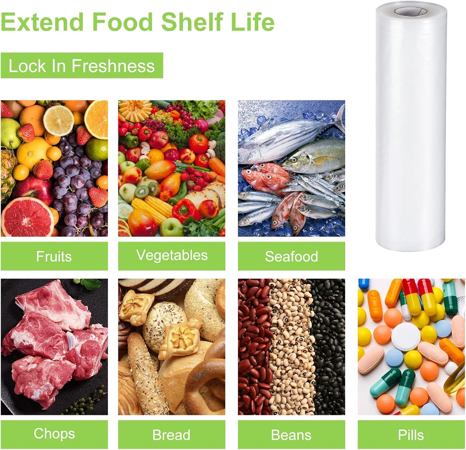 Diboniur - Sac Sous Vide Alimentaire - 2 rouleaux 28/20x500cm - Conservation et cuisson