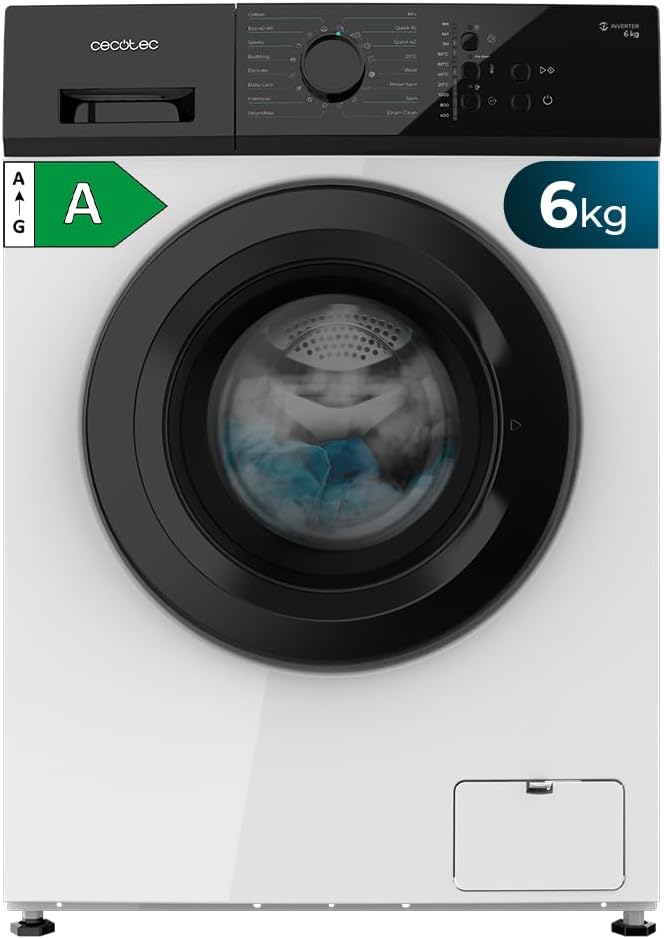 Cecotec - Bolero DressCode 6kg, Inverter, 16 programmes, 1000tr/min 620
