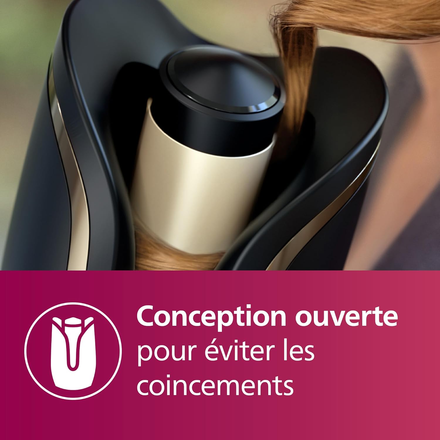 Philips - série 8000 - boucleur automatique, 27 styles, noir - BHB876/00