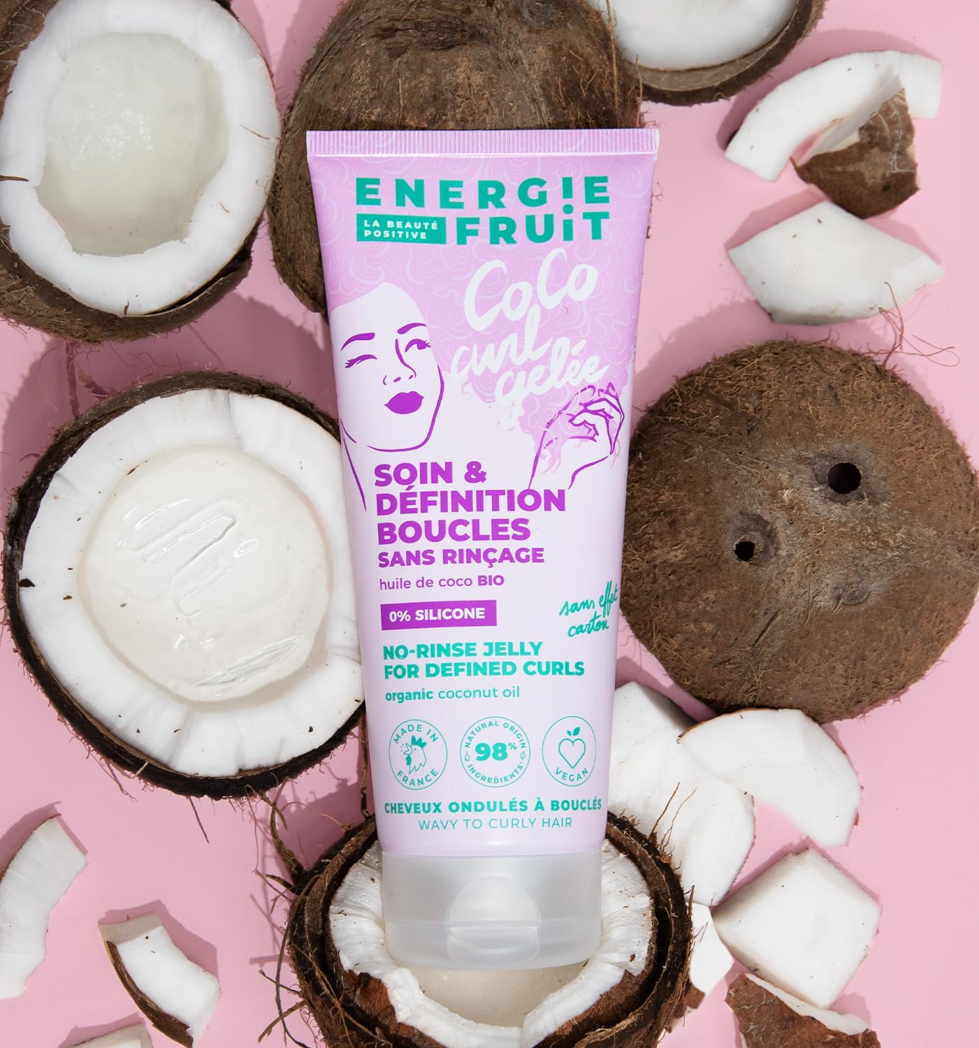 Energie Fruit - Gelée soin coco 200ml - Définition boucles, huile bio
