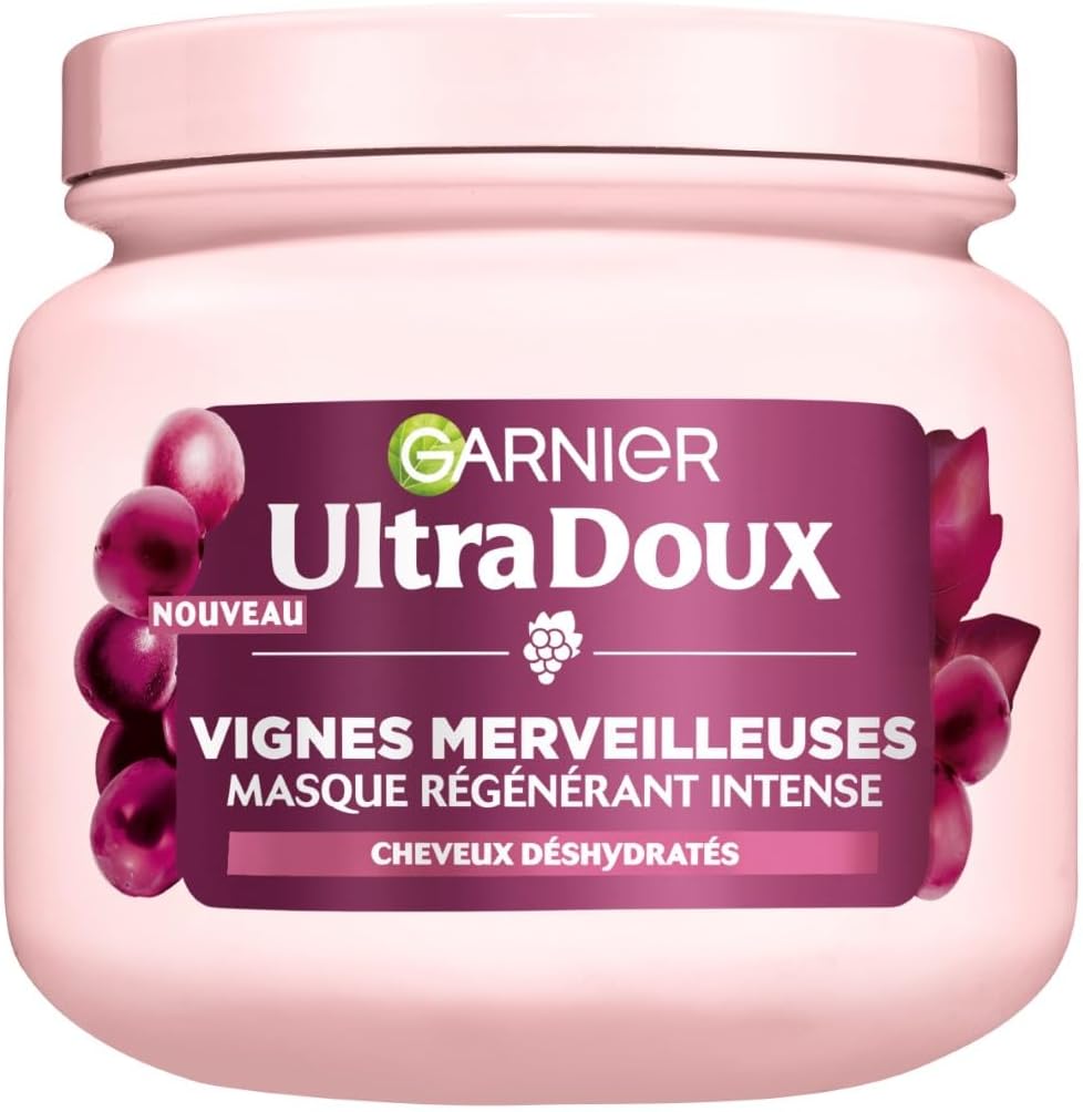 Garnier - Ultra Doux Vignes Merveilleuses - 340 ml - masque hydratant cheveux, huile de pépin de raisin