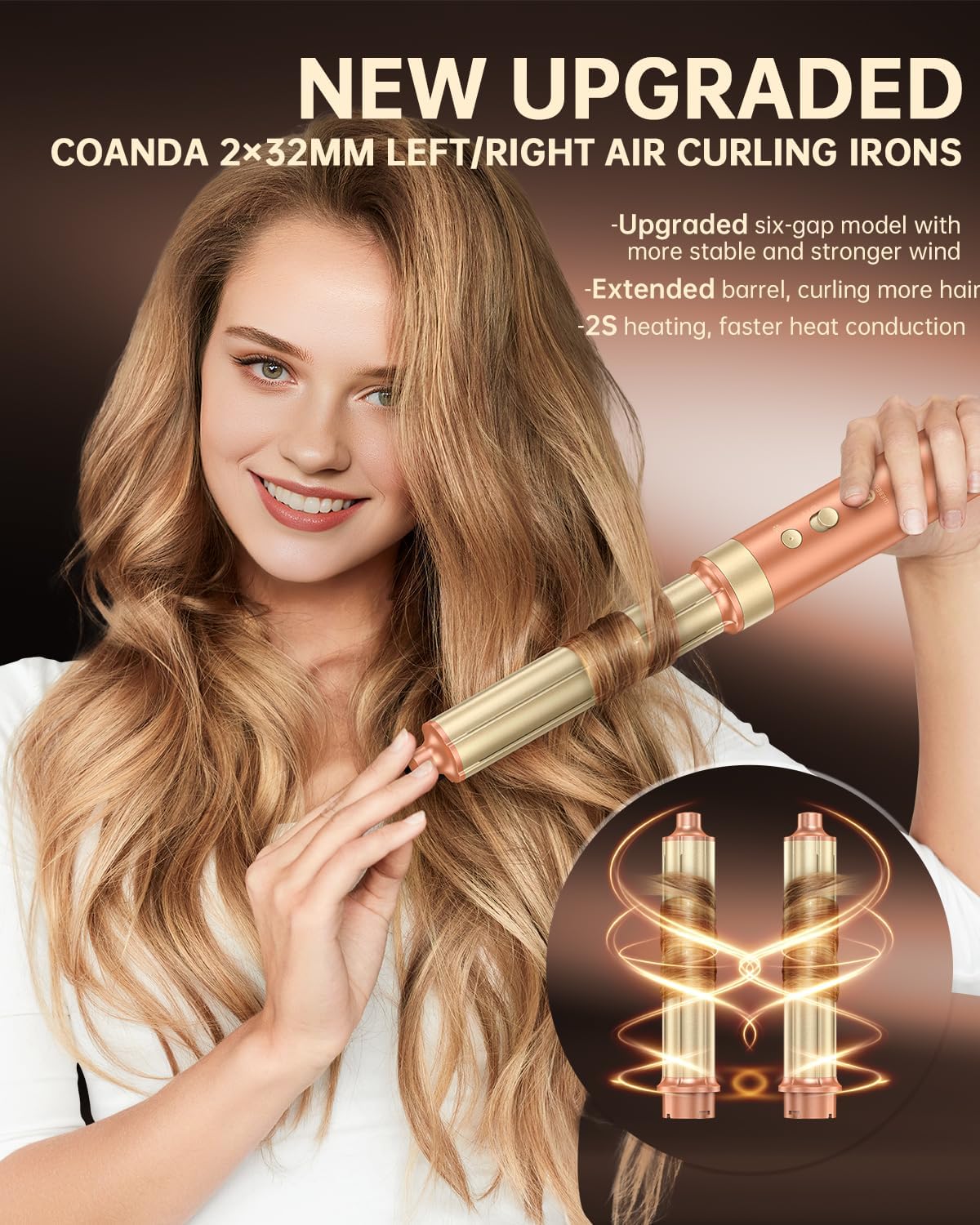 webeauty - Double Tension 7in1 - 1400W - séchage rapide, ions négatifs, brosse multifonction, 110000TR/Min