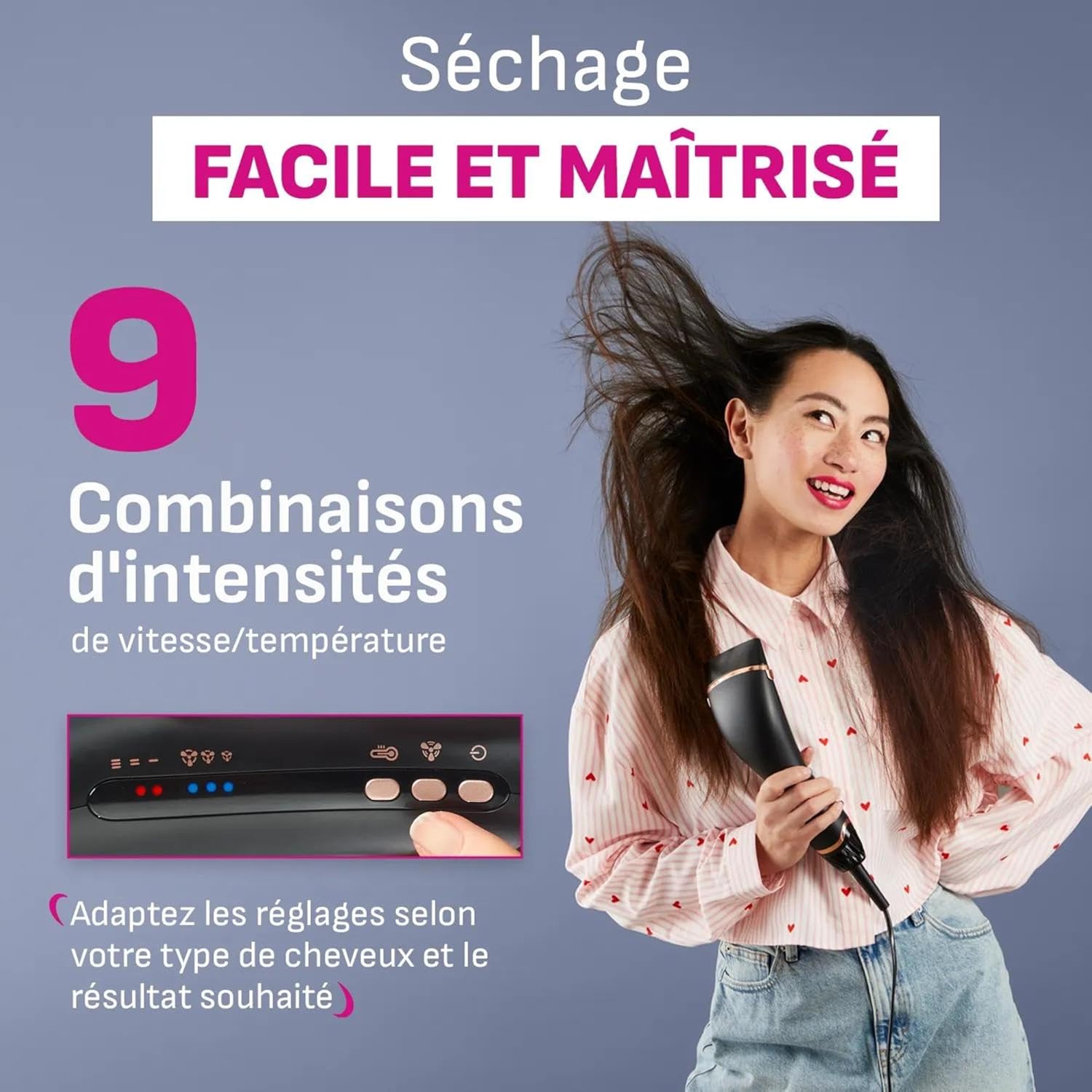 Calor - Air Motion (série CF8C20C0) - léger, moteur digital, effet Coanda, puissant - CF8C20C0