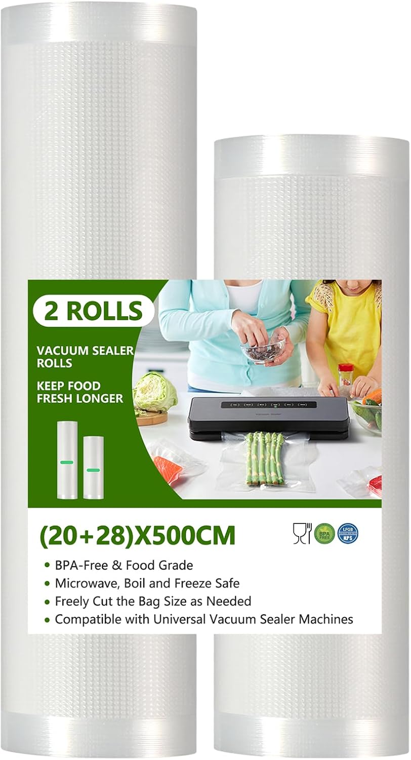 Diboniur - Sac Sous Vide Alimentaire - 2 rouleaux 28/20x500cm - Conservation et cuisson