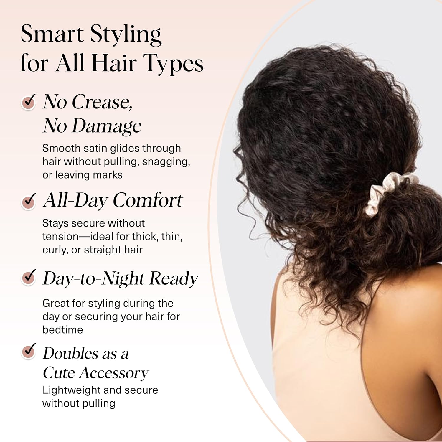 Chouchous satin imprimé léopard, sans plis, tous types de cheveux, 5 pcs