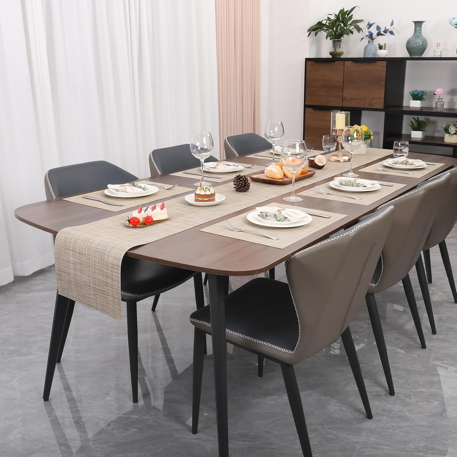 Myir - Sets de table JUN, lot de 6, 30x43.5cm, vinyle lavable, antidérapant