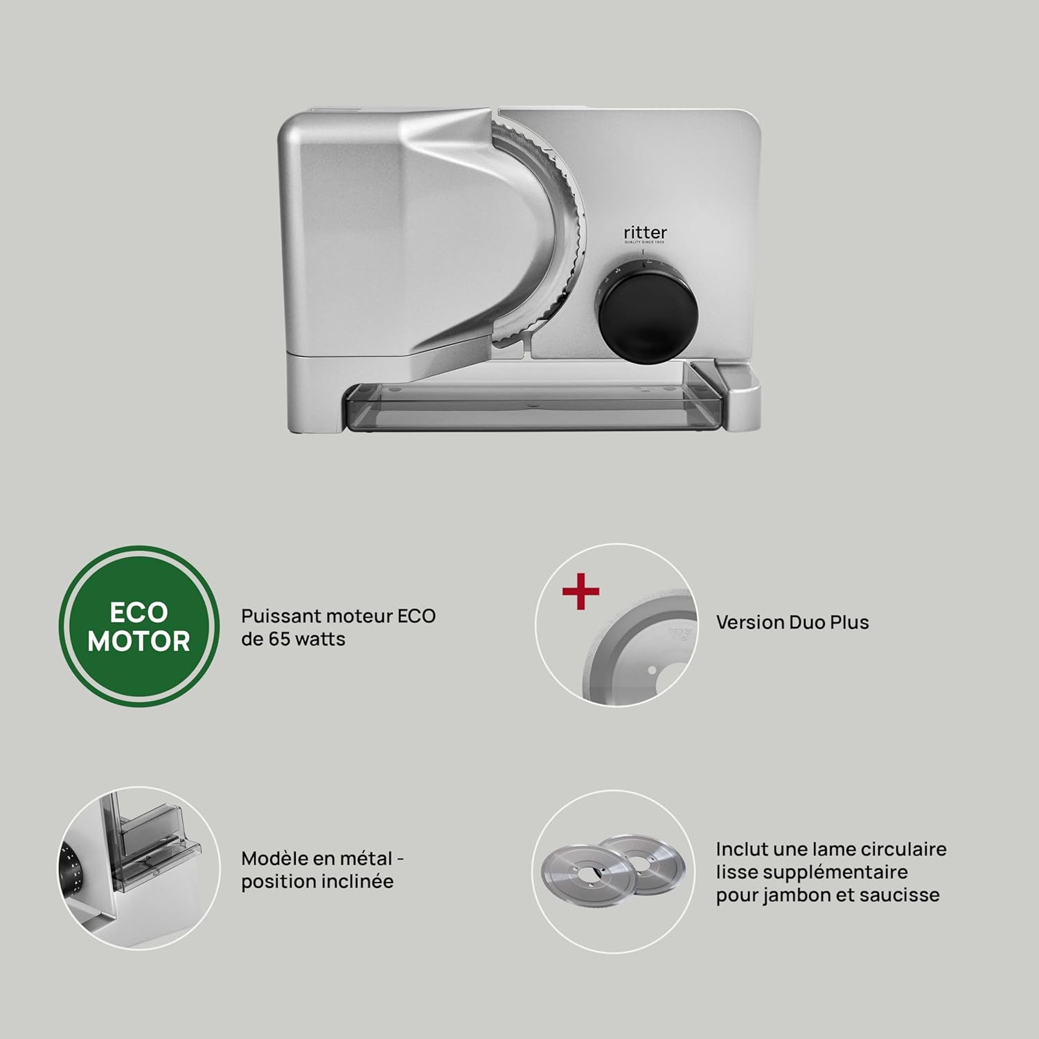 Ritter - Trancheuse E16 - compacte - moteur ECO, lame universelle