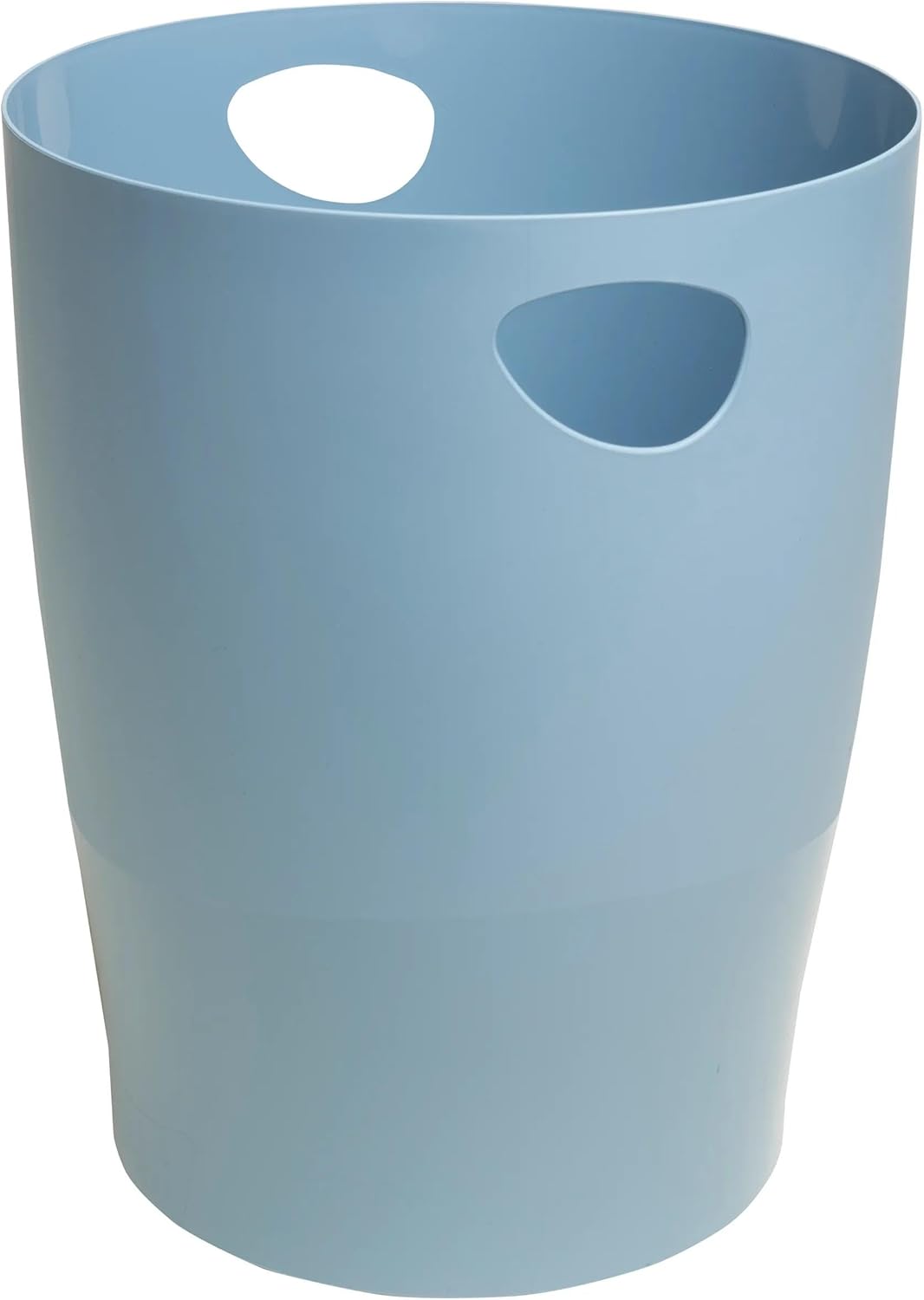 Exacompta - corbeille à papier Ecobin - 26,3x26,3x33,5cm - 15L, poignées, bleu gris 45370D
