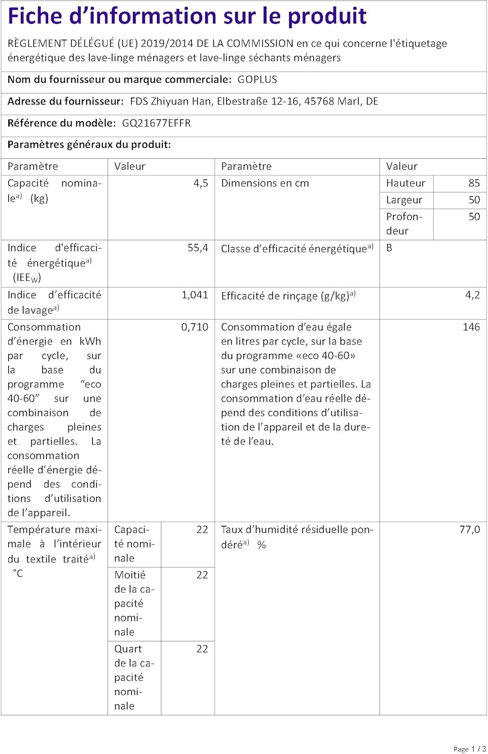 GOPLUS - lave-linge série - 50x50x85 cm - 4,5kg, 10 programmes, LED