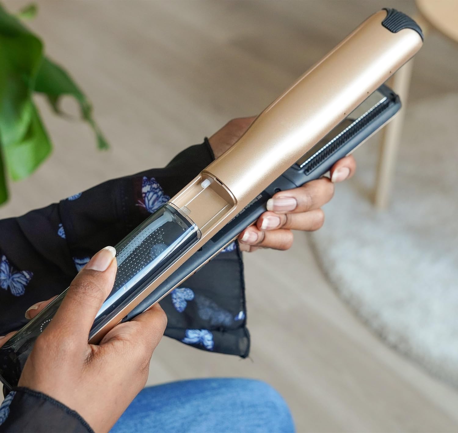 Demeliss - Titanium V2.0 - plaques fines, vapeur puissante, 2en1 lisseur/boucleur