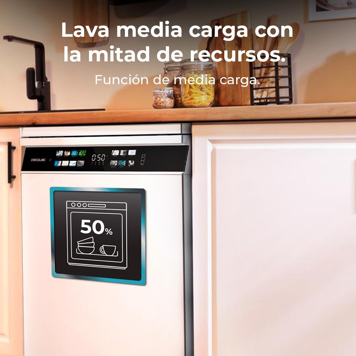 Cecotec - Bolero Aguazero 6700 B - 60cm - 15 couverts, Inverter, classe B