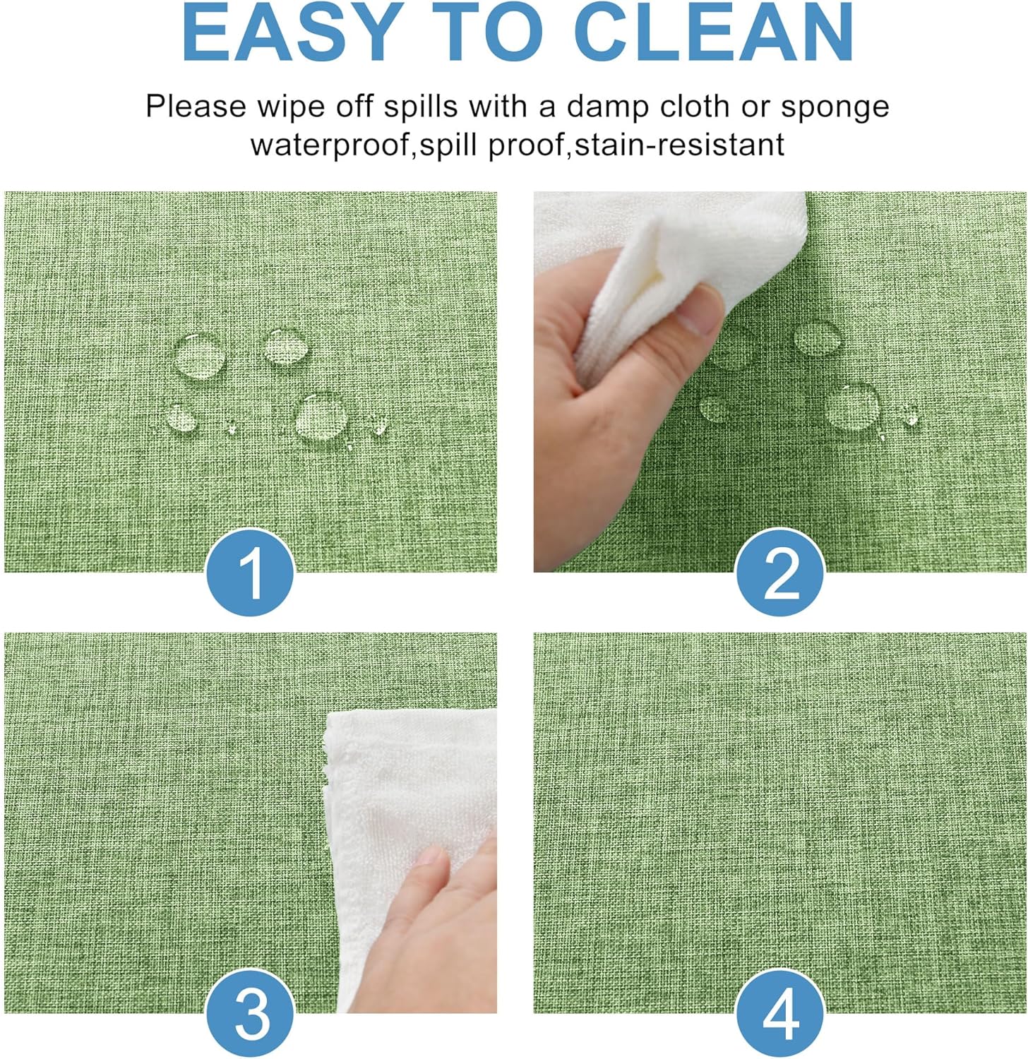 DWCN - nappe aspect lin 135x240cm, lavable, imperméable, antitache DWCN