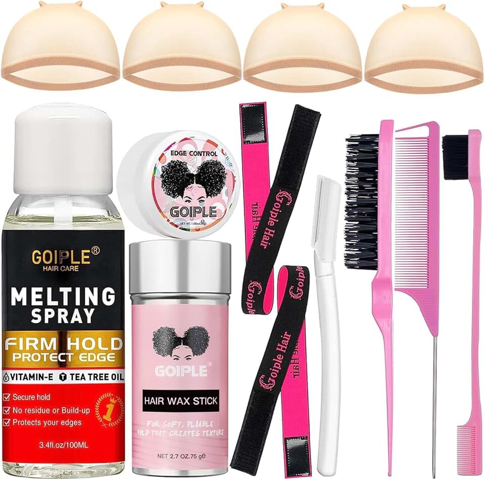 Spray adhésif perruque - finition naturelle, protection bords, tenue longue