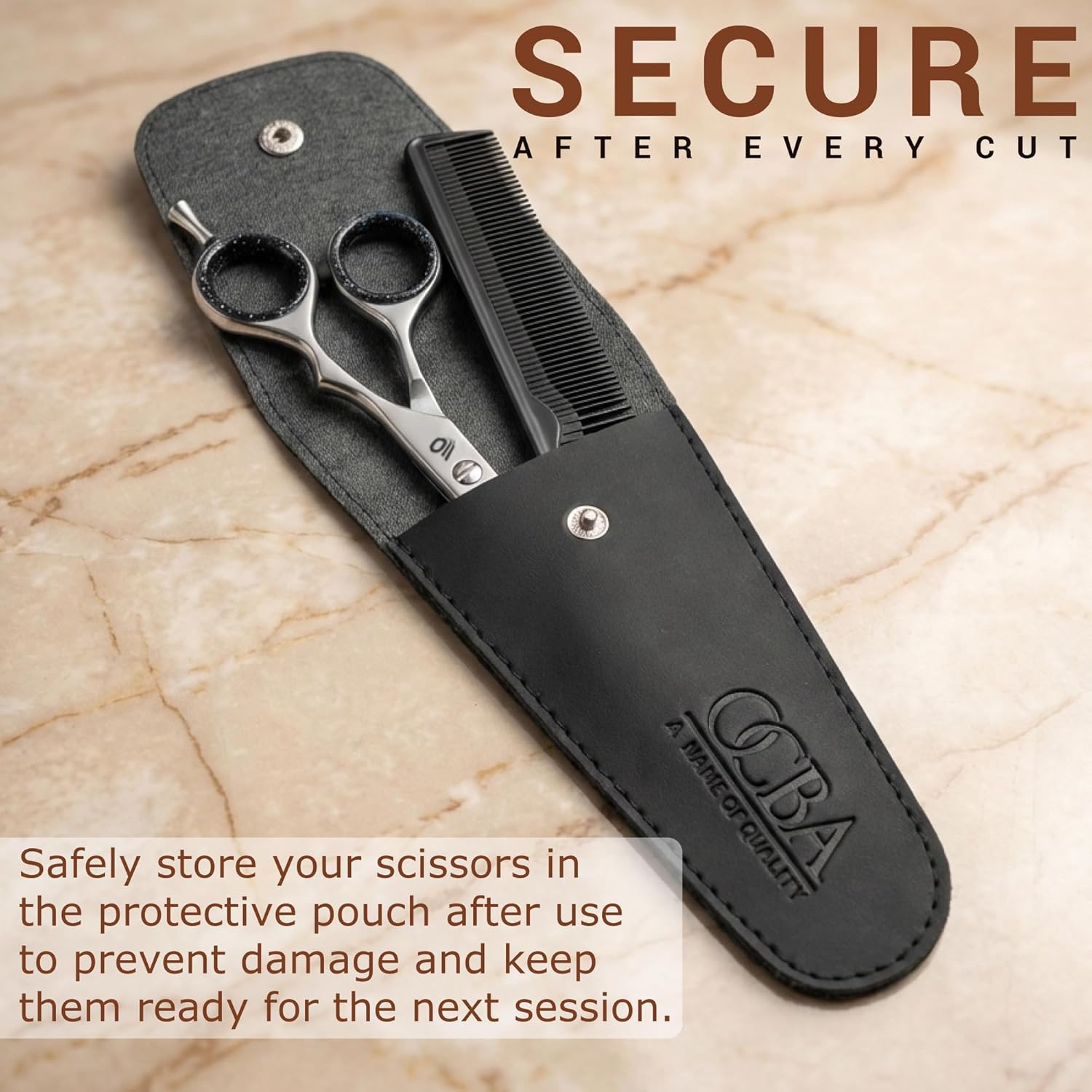 Ciseaux de coiffure - 6 pouces - inox, coupe précise, usage mixte