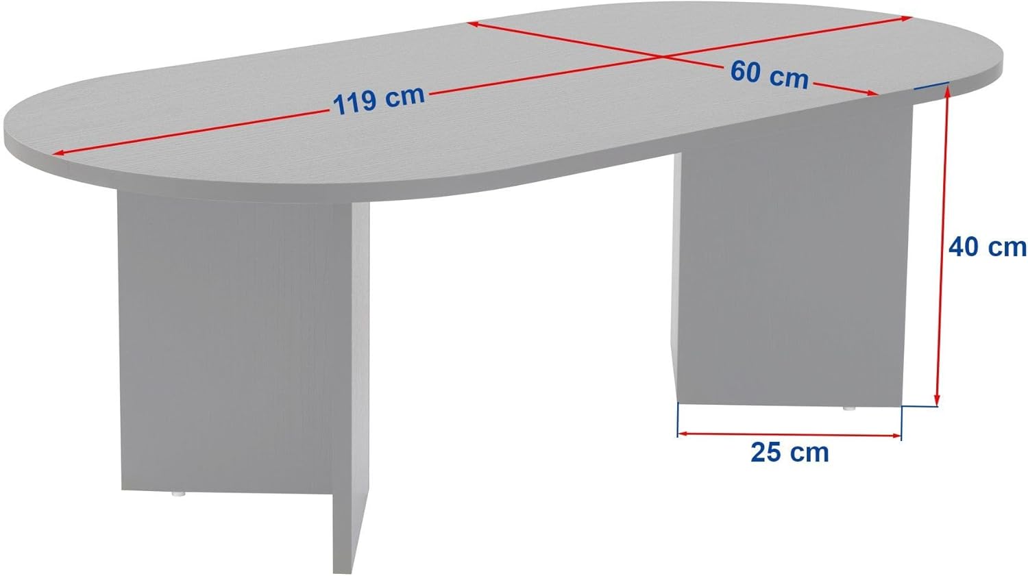 Hanah Home - Élégante table à café - 119x39,8x60 cm - mélamine 18mm, design marbre