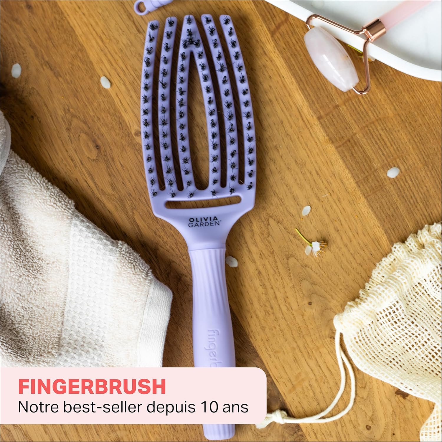 Olivia Garden - Fingerbrush Care Iconic - poils sanglier & nylon - Brushing lissant et brillant