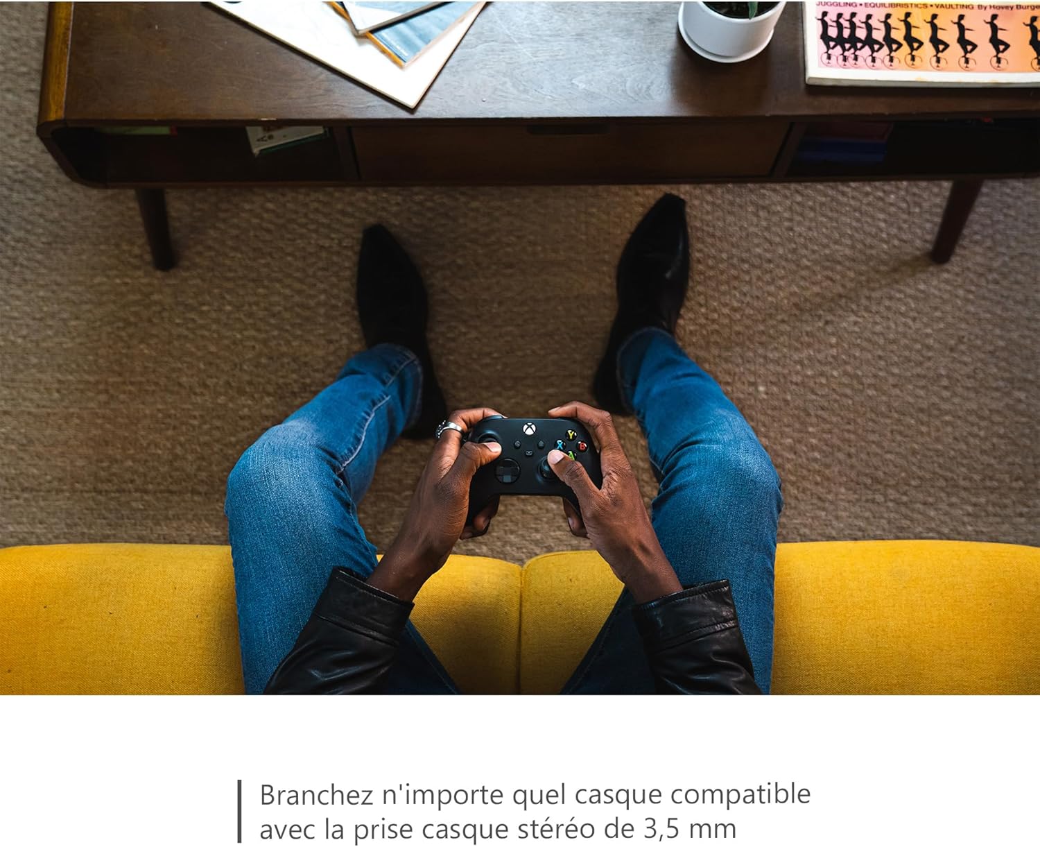 Xbox - manette sans fil Carbon Black - ergonomique - multi-plateforme