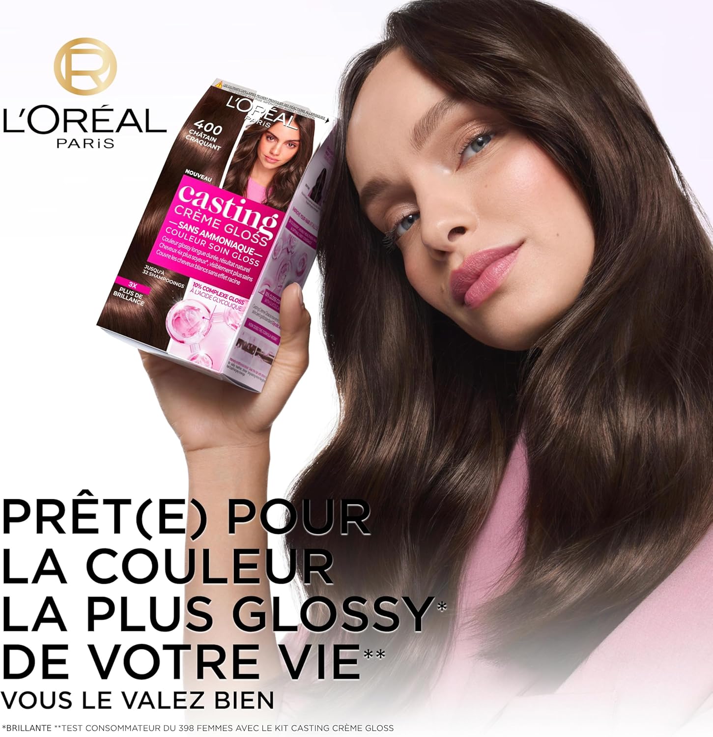 L'Oréal Paris - Casting Crème Gloss - semi-permanent, sans ammoniaque - couleur soin Brownie Praliné, 454