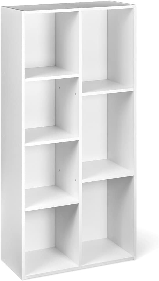 maxiidealz Basics - bibliothèque 7 compartiments, 50x24x106 cm, blanc