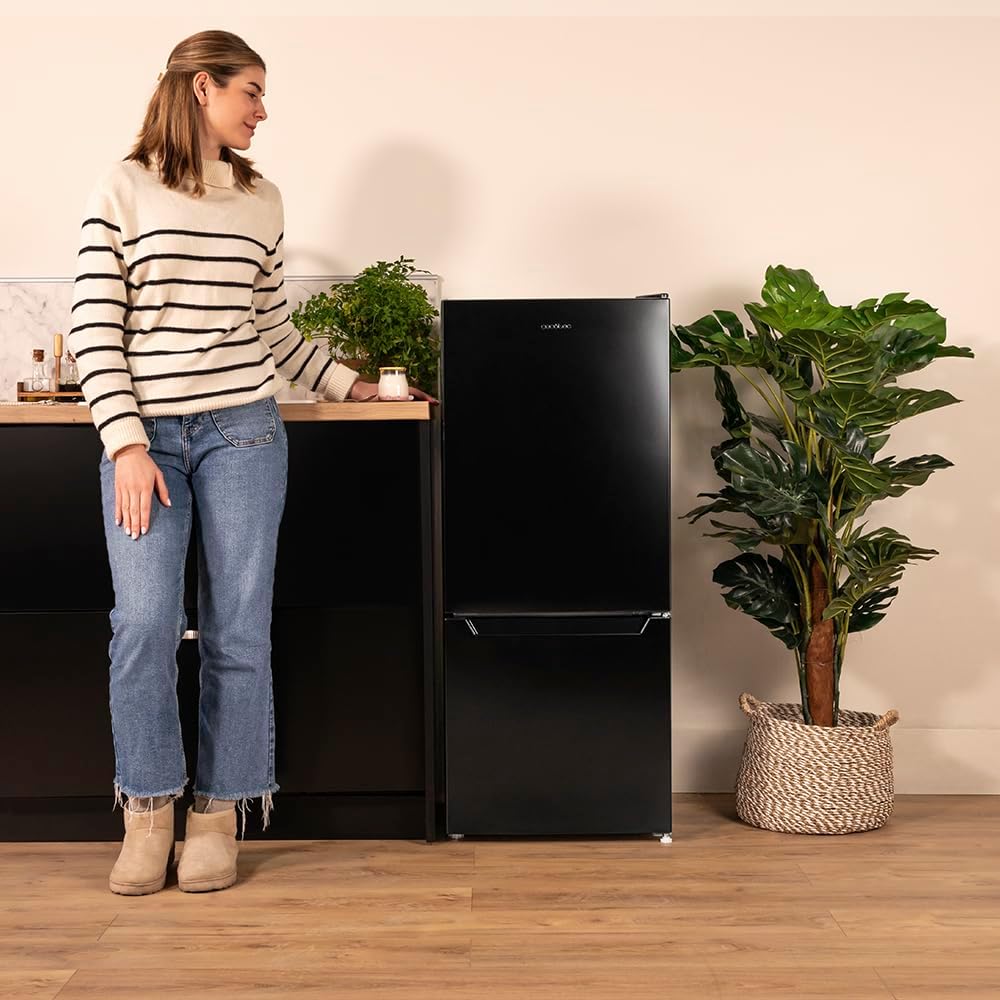 Cecotec - Bolero CoolMarket Combi 117 - 117L, Noire, Fast Freezing, Defrost, classe E