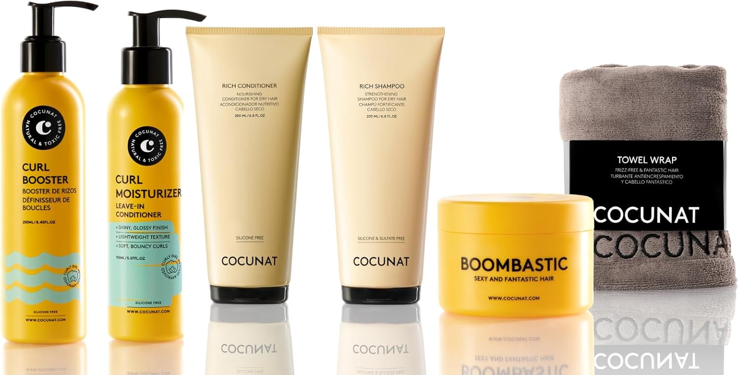 Cocunat - Plan Volume & Nutrition Boucles - Hydrate, Renforce, Turban Anti-Frisottis