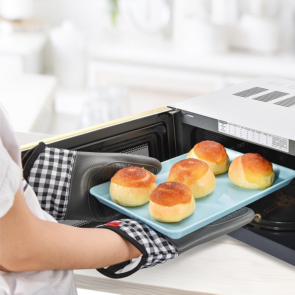 Ankway - Gants de cuisine silicone - taille unique - antidérapants et résistants à la chaleur