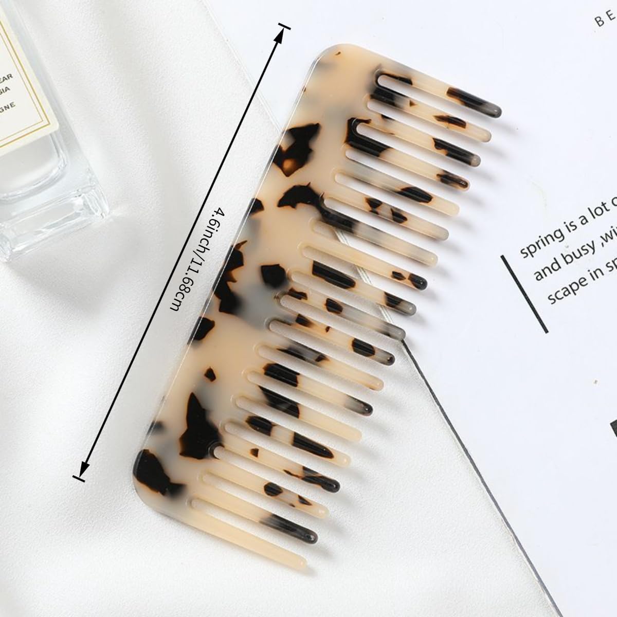 Peignes démêlants - lot de 2 - acétate, dents larges, cheveux épais