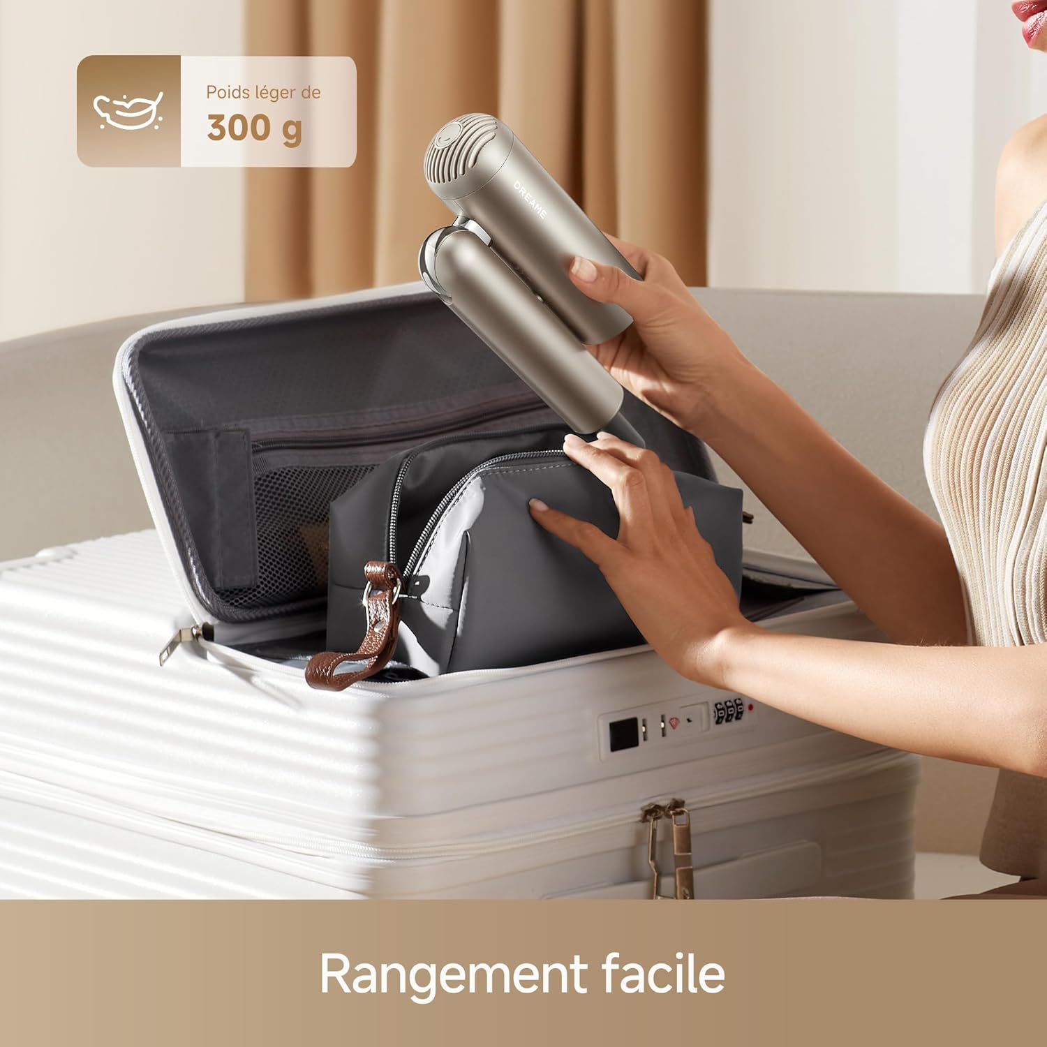 Dreame - Pocket Pro - 3 formes, 300g - 110 000 tr/min, ions négatifs, 57°C