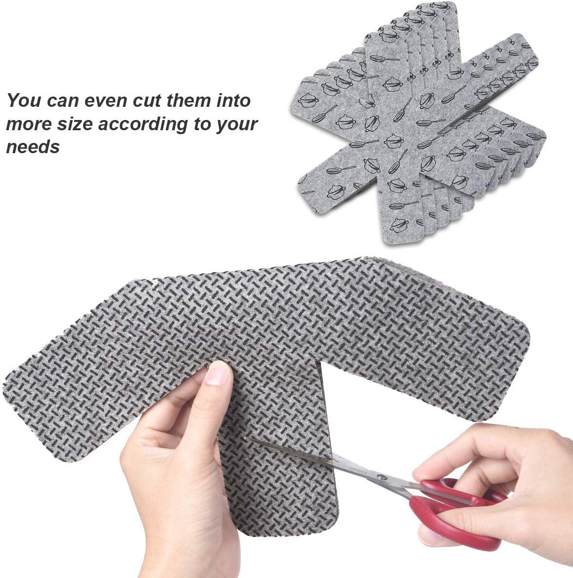 flintronic - Protection Casseroles & Poêles - 38cm - Lot 8 pièces, protège des rayures