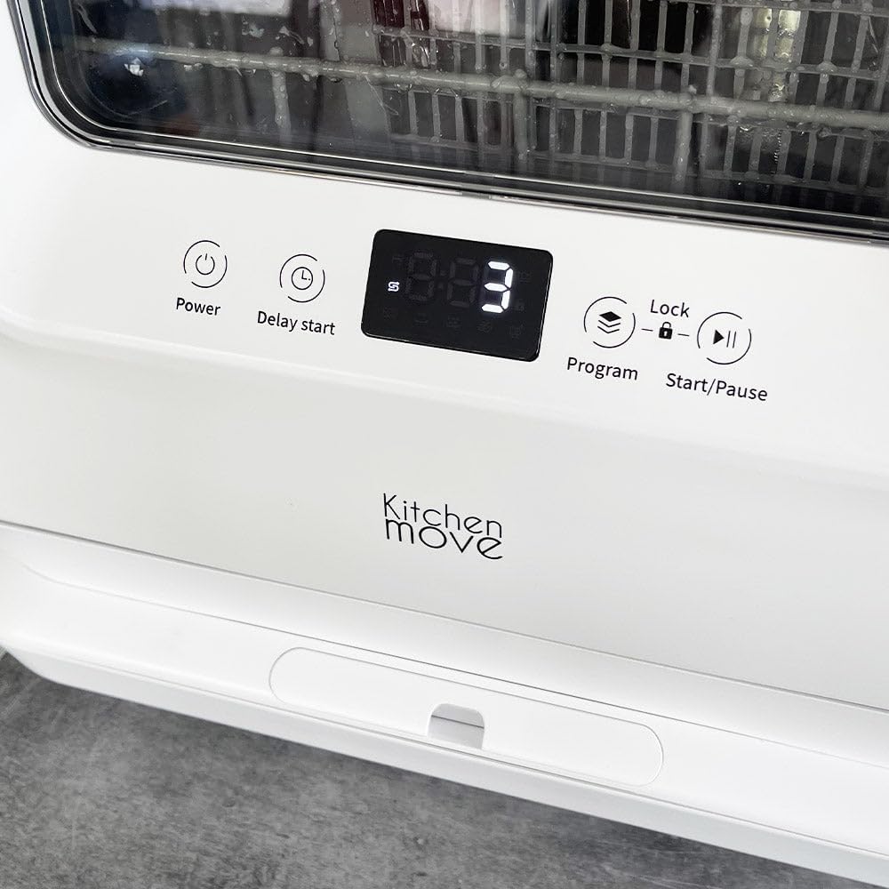 Mini lave-vaisselle compact 3 couverts, silencieux, LED, réservoir WASH CLEAN