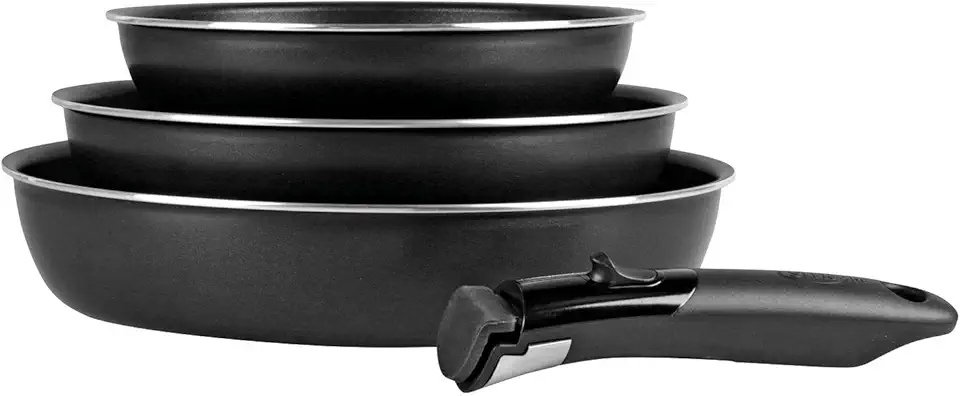 Sitram - Sitramovible - 20/24/28cm - Lot 3 poêles anti-adhérentes, poignée amovible, induction 712757