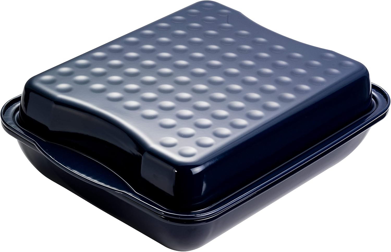 Dr. Oetker - Plat à gratin avec couvercle - 42x34x13 cm - Acier émaillé