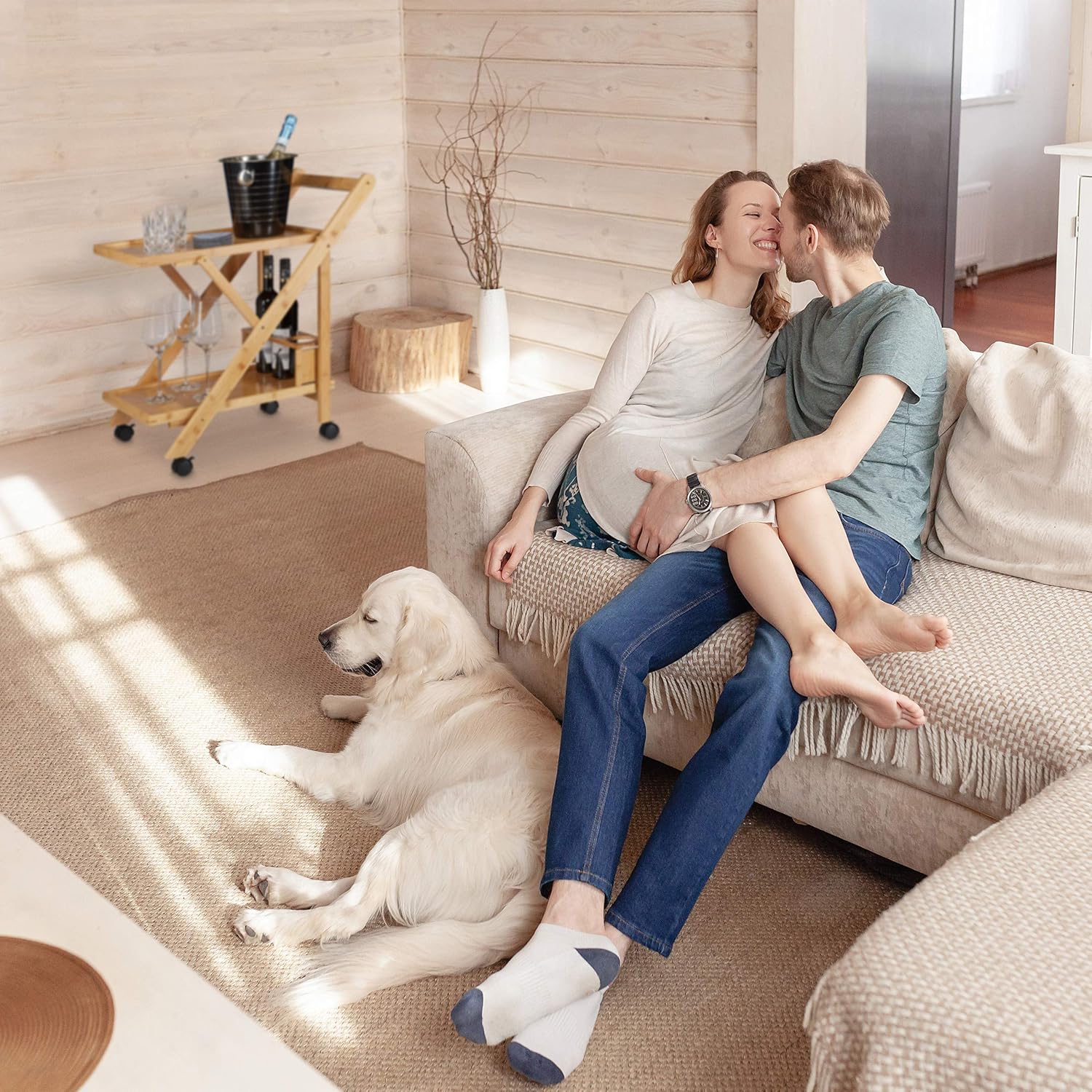 Relaxdays - desserte cuisine pliante bambou 70x40,5x65cm, brun/noir