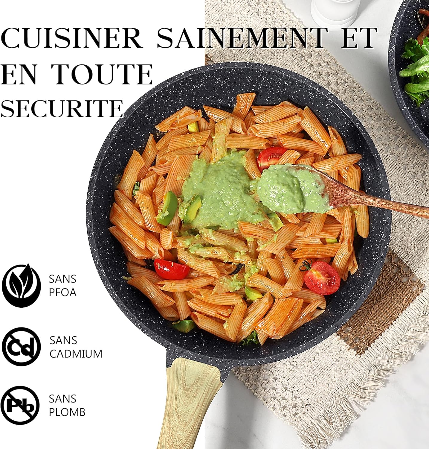 GiPP - poêle à frire en céramique - 24cm - antiadhésive, induction, sans PFAS/PFOA