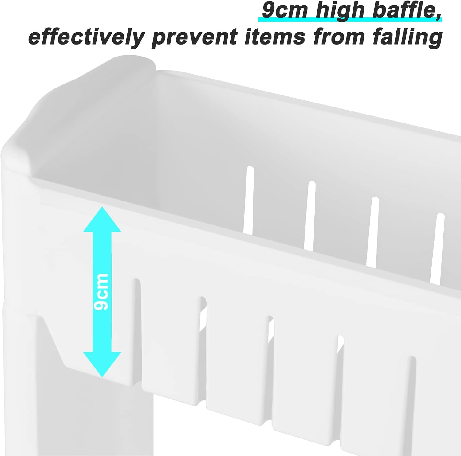 WOLTU - Desserte cuisine 4 niveaux, 13x54x102cm, roulettes, RGB36ws