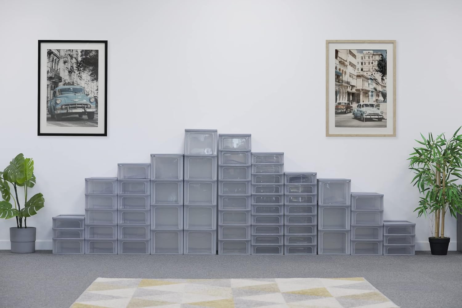 Iris Ohyama - OCH série - 3 tiroirs A4, plastique sans BPA, gris - OCH-2030