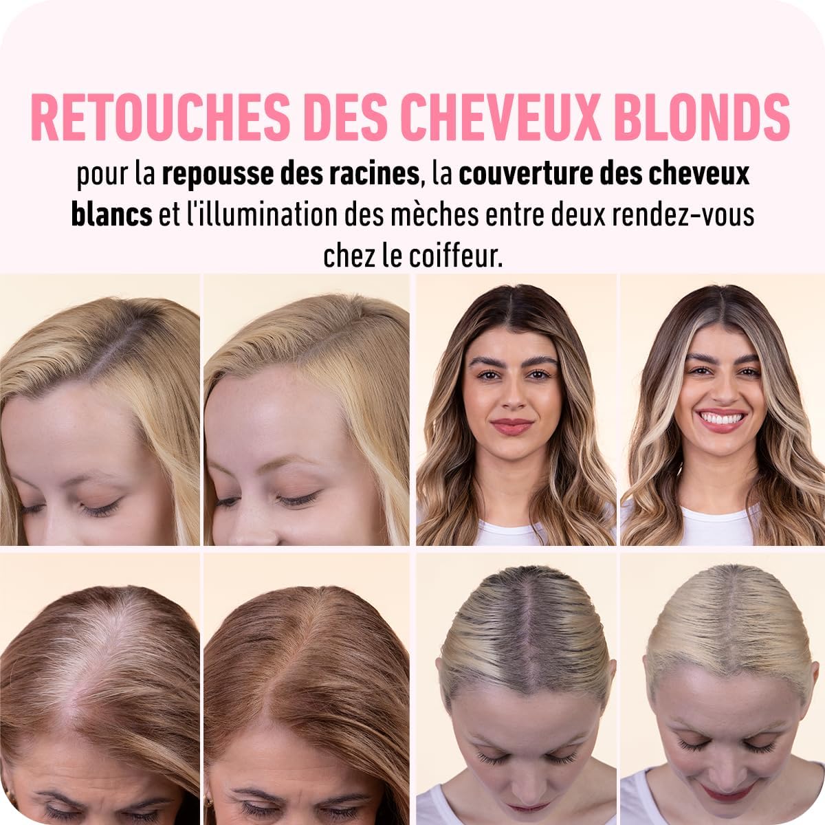 BOLDIFY - poudre retouche racines 4g - blond foncé - couvre cheveux gris