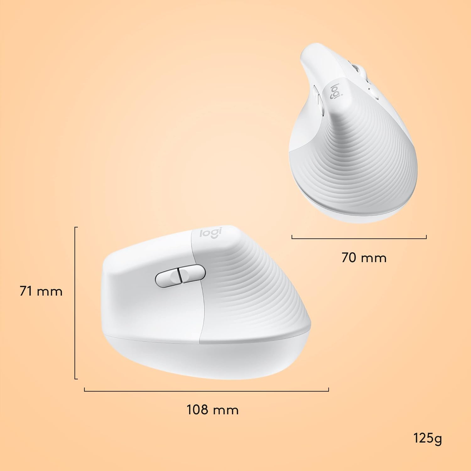 Logitech - Lift pour Mac - souris verticale compacte - ergonomique, 4 boutons, Bluetooth