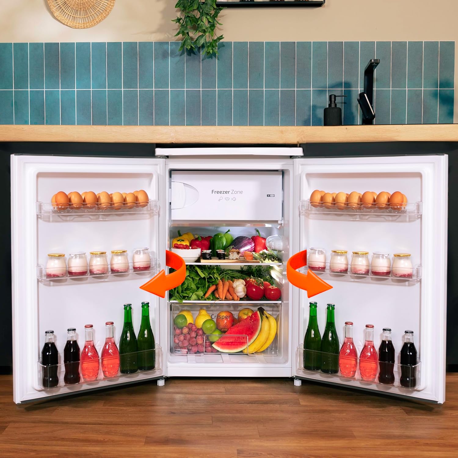 Cecotec - Mini réfrigérateur compact 107L, porte réversible, silencieux, TT 107