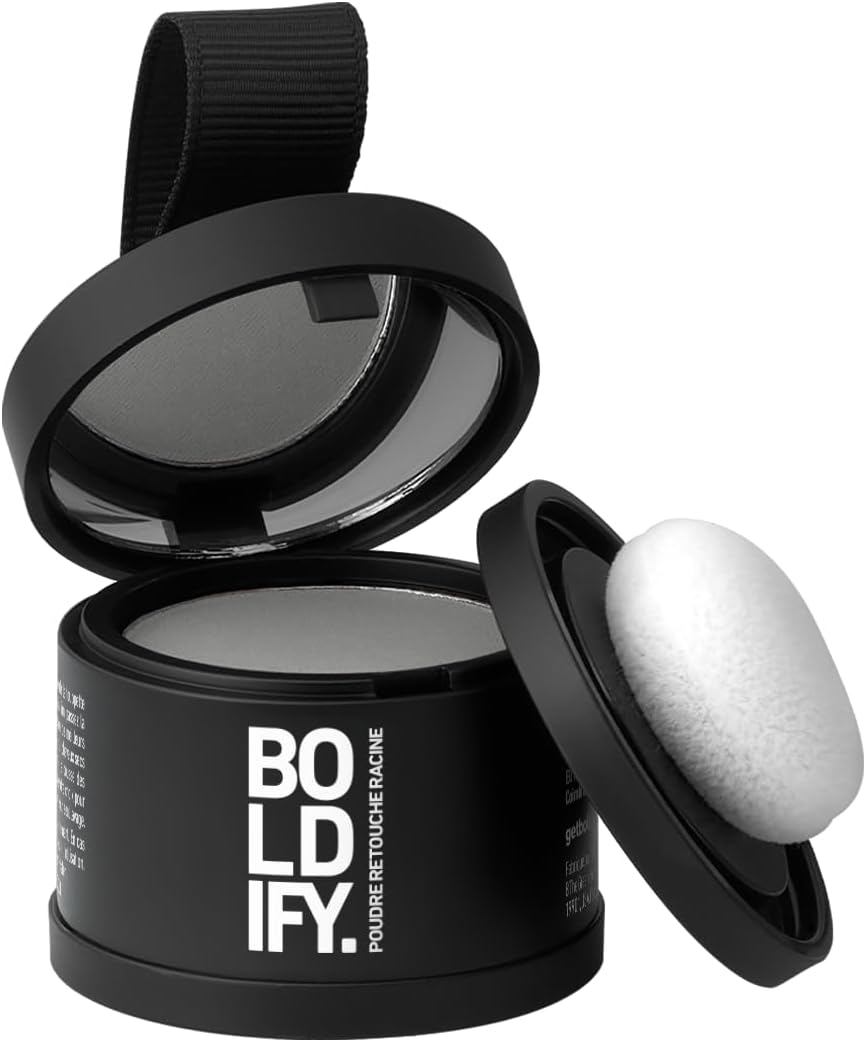 BOLDIFY - poudre de racine cheveux gris - 4g - retouche racines instantanée, camoufle cheveux gris, résultat naturel
