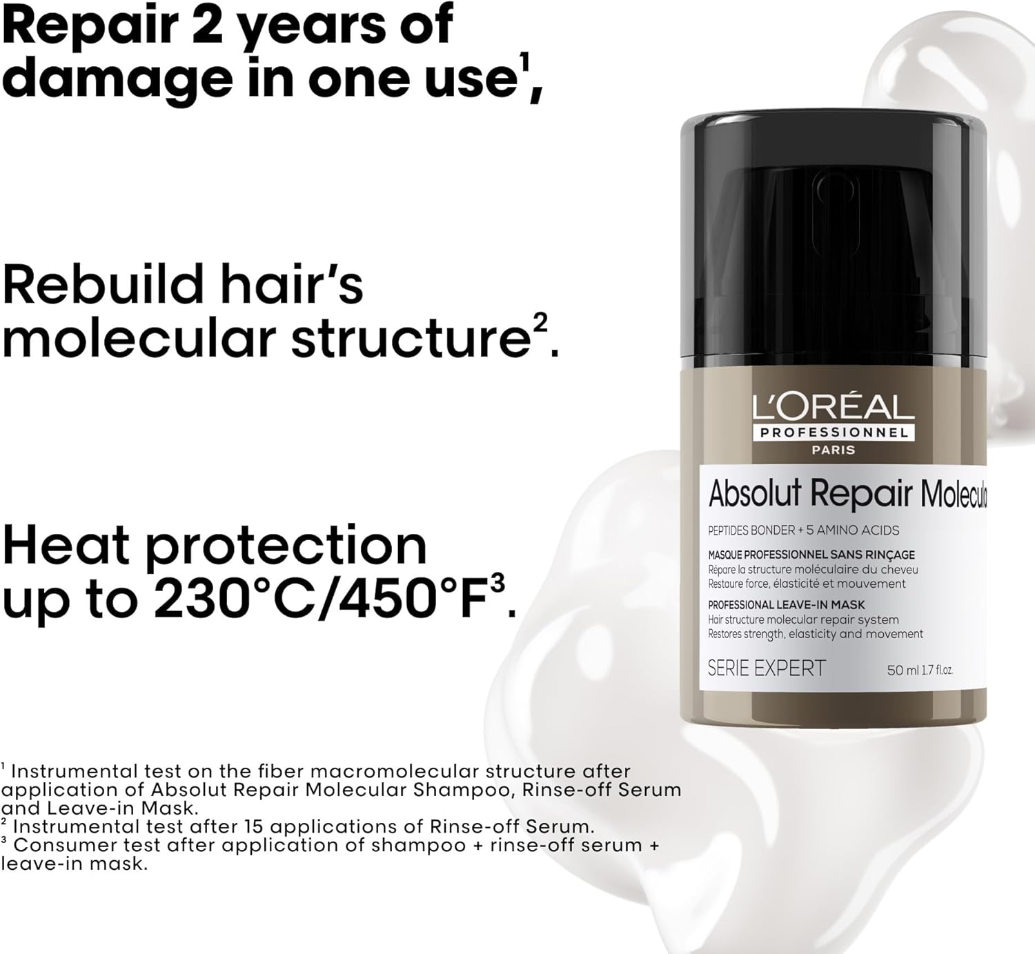 L'Oréal Professionnel - Absolut Repair Molecular - routine réparatrice cheveux abîmés, nourrit & répare en profondeur
