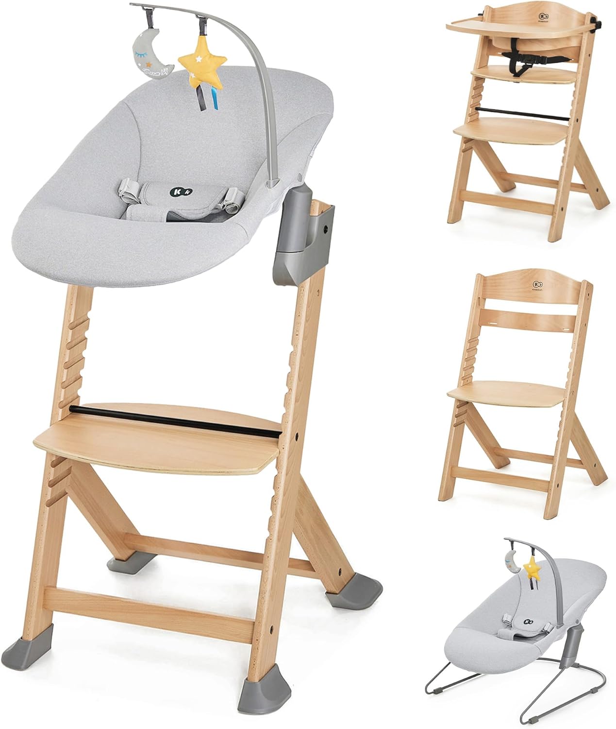 Kinderkraft - ENOCK + CALMEE - bois naturel - évolutive, solide, réglable