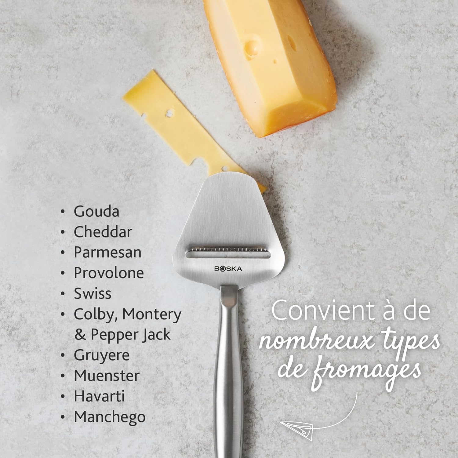 BOSKA - Copenhagen coupe-fromage inox - multifonction, lave-vaisselle