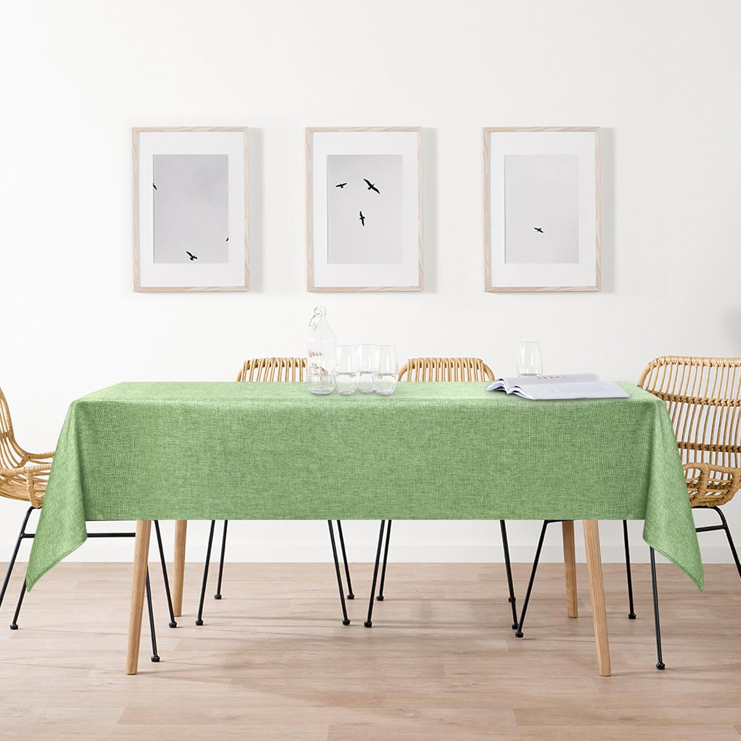 DWCN - nappe aspect lin 135x240cm, lavable, imperméable, antitache DWCN