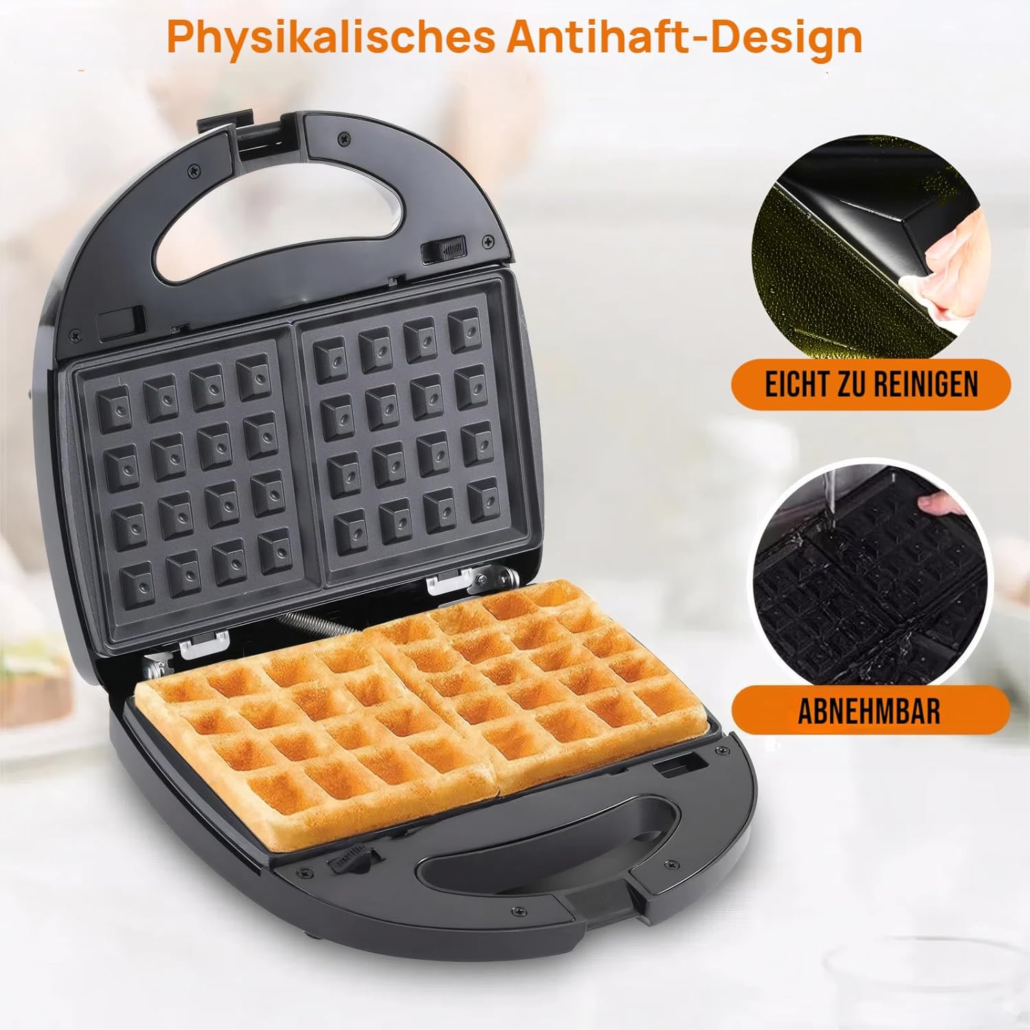 OKYUK - appareil à sandwich, 6 plaques, 750W, antiadhésif, petit-déjeuner